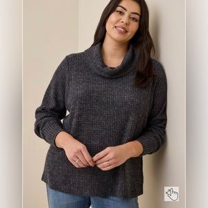 Torrid Brushed Waffle Cowl Neck Top